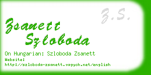 zsanett szloboda business card